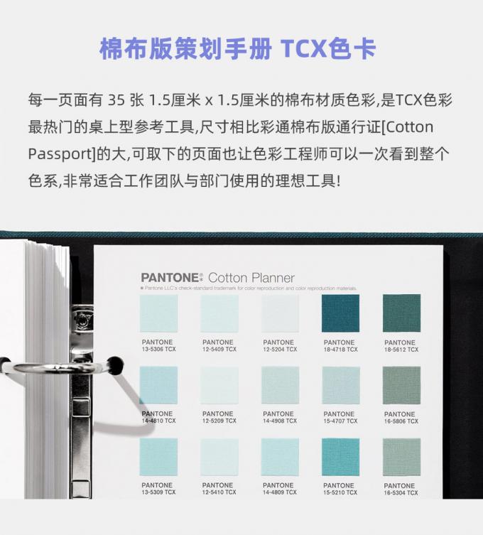 2020년 Pantone TCX 카드 FHIC300A PANTONE 유행, 가정 + 내부 면 계획자